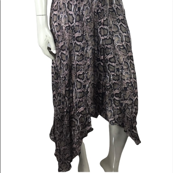 AllSaints Tate Misra Snake Print Maxi Dress Asymmetric - Picture 6 of 16